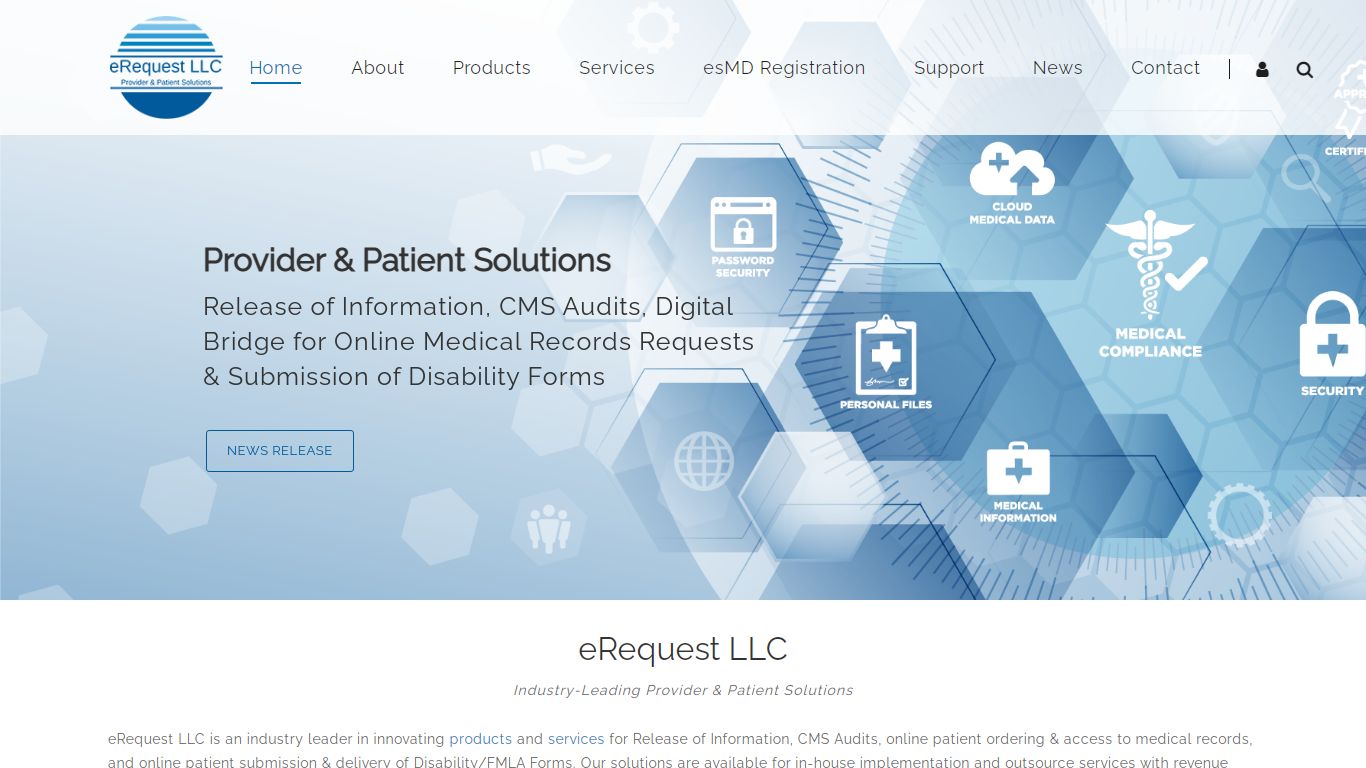 eRequest LLC - Provider & Patient Solutions > Home